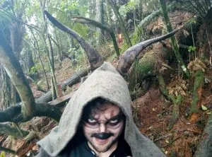 Actor Henry Ashby in character for our 48hr film cabin the wool