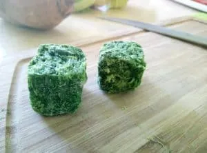 Frozen Cubes of Spinach